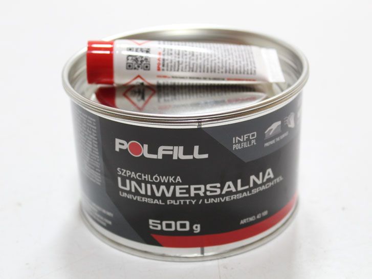 Шпатлевка универсальная 0.5 кг с отвердителем Polfill