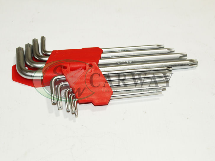 Шестигранники L-образные Torx T10-T50 удлиненные (9 шт) (звёздочка) LA 511600 Lavita