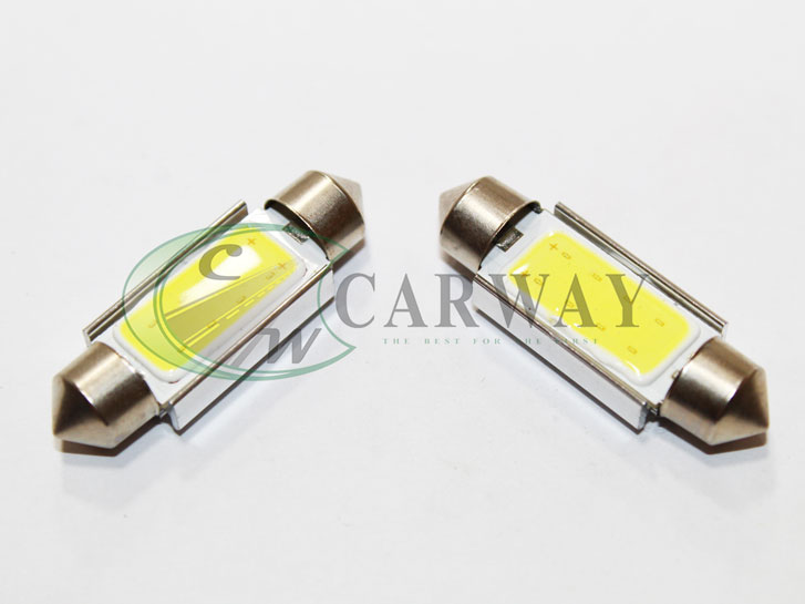 Лампа светодиодная Festoon/39mm Canubs COBx1 12V White 2шт 16054 Zollex