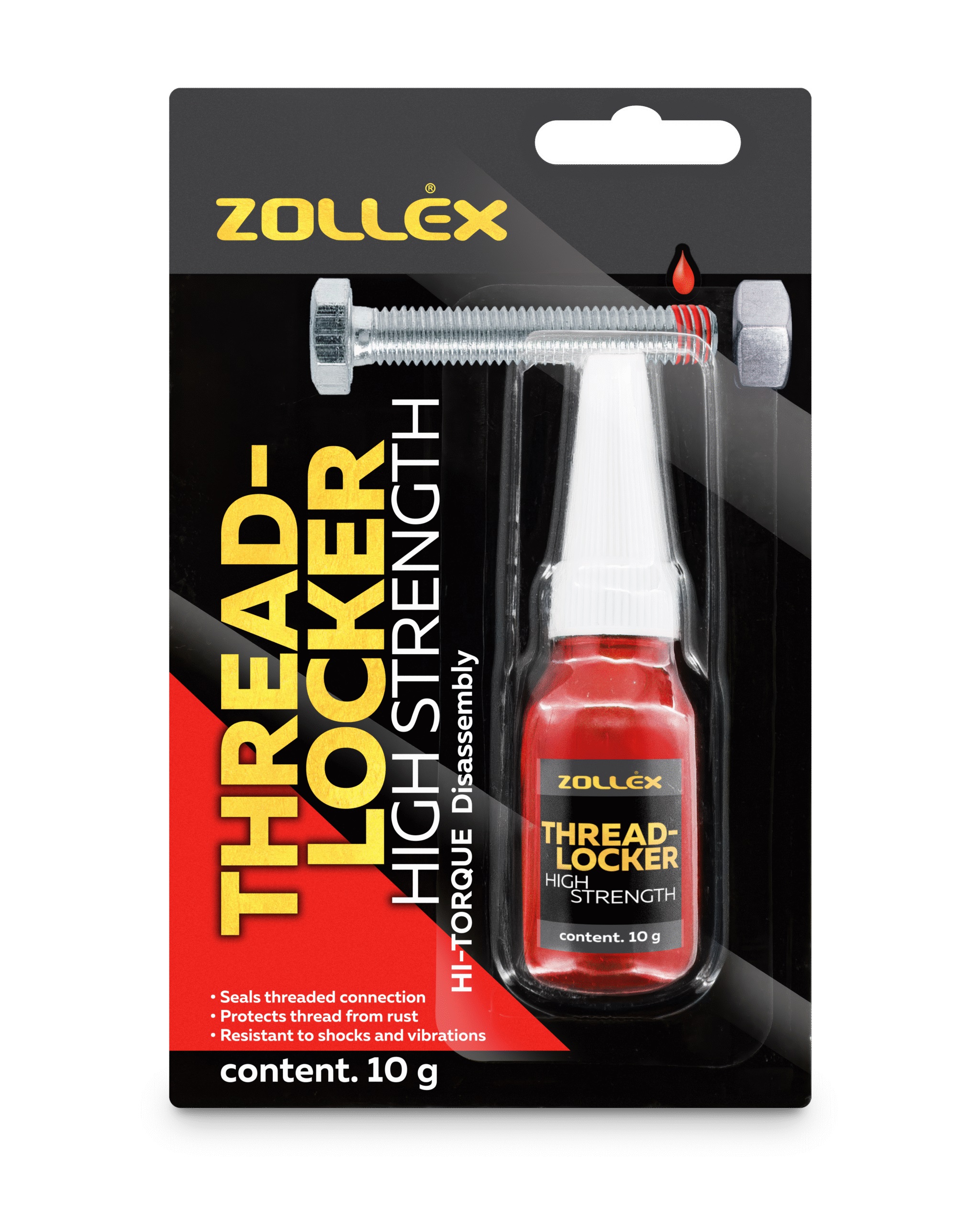 Фиксатор резьбы (красный) 10г Zollex