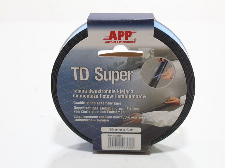 Скотч двухсторонний APP TD Super 19мм. синий (5м)