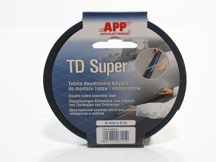 Скотч двухсторонний APP TD Super 6мм. синий (5м)