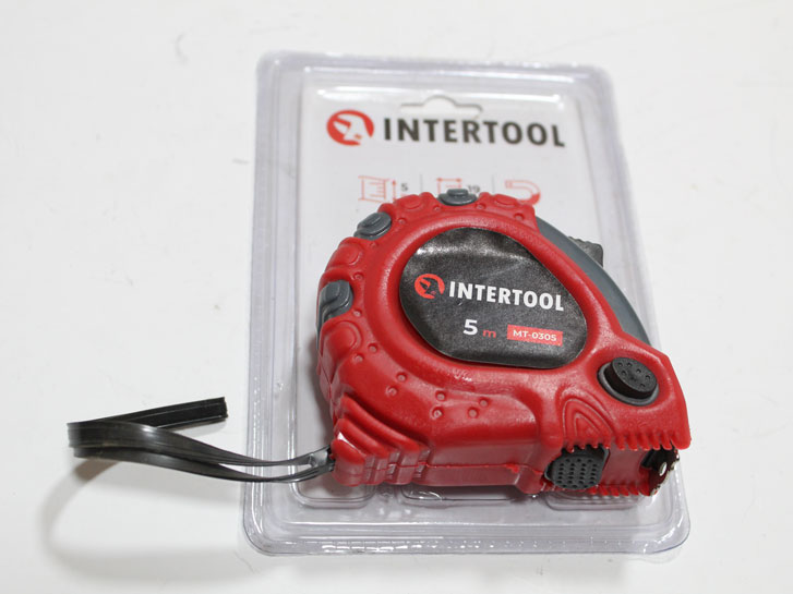 Рулетка Intertool Супер магнит 5м (19мм)