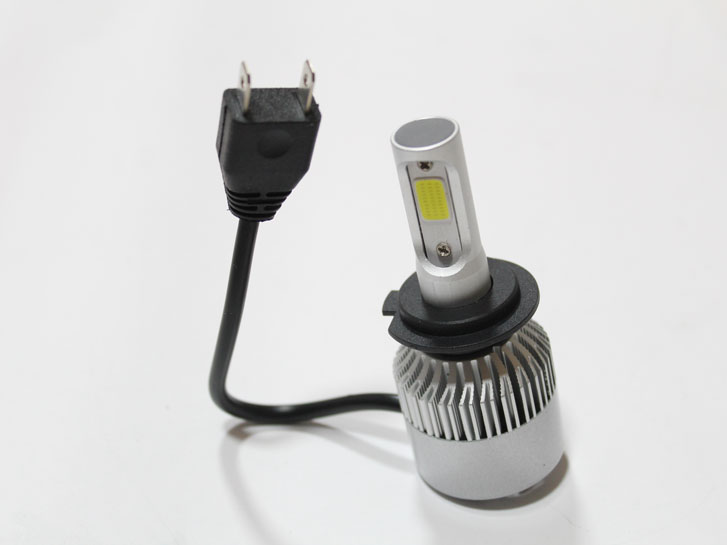 Лампа LED H7, диод COB/12V, 6000К/тип охлаждения- радиатор (металлический корпус) +вентилятор "C6"