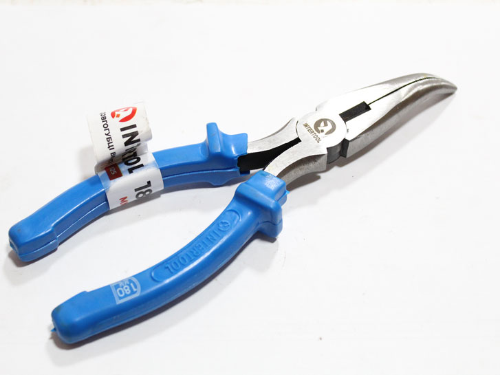 Длинногубцы изогнутые 180мм Intertool HT-0125