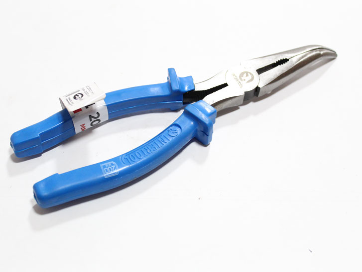 Длинногубцы изогнутые 200мм Intertool HT-0126