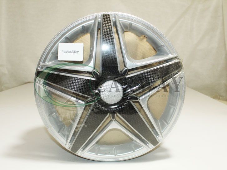 Автомобильные Колпаки (4шт) R13 NHL Super Silver карбоновый STAR