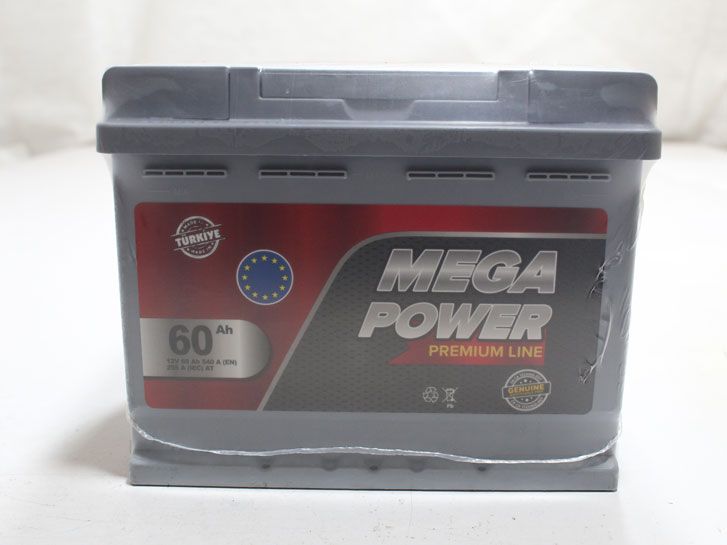 Аккумулятор 6СТ 60А  (0) Евро (правый +) 540А Mega Power Premium Line