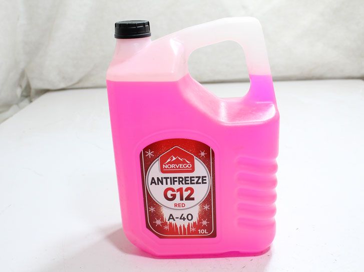 Тосол Антифриз (-40) (10 л) красный G12+ Norvego