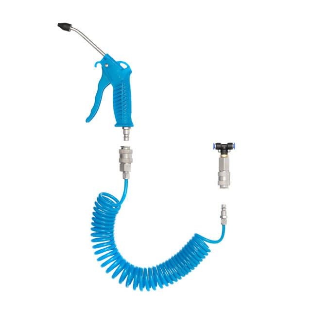 Пистолет для продувки кабины (+ шланг PU 6*4мм 5м, тройник 6мм) Intertool фото 2