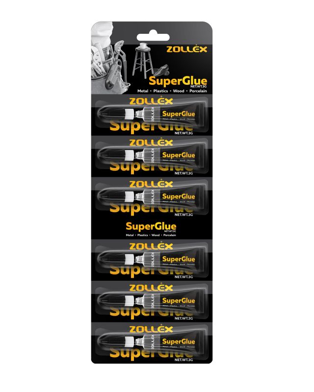 Клей секундный  3г (планшет 6шт по 3г.) Zollex 15123 фото 2