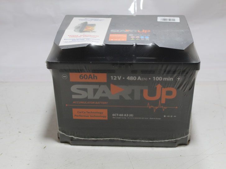 Аккумулятор 6СТ 60А  (0) (правый +) 480А (супер Эконом)