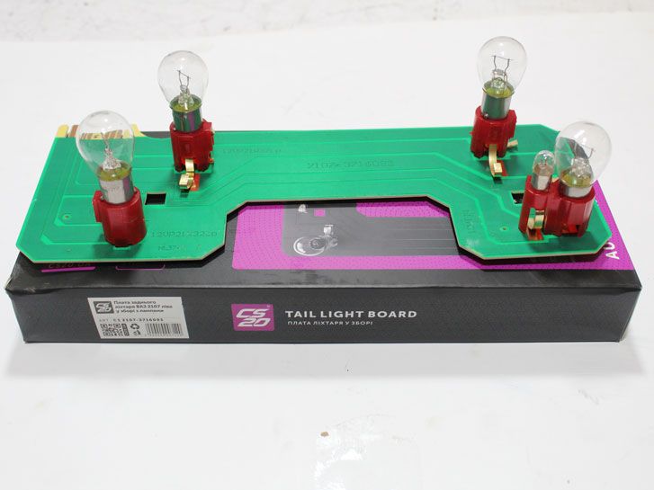 Плата заднего фонаря ВАЗ 2107 левая в сборе с лампами CS-20 фото 2