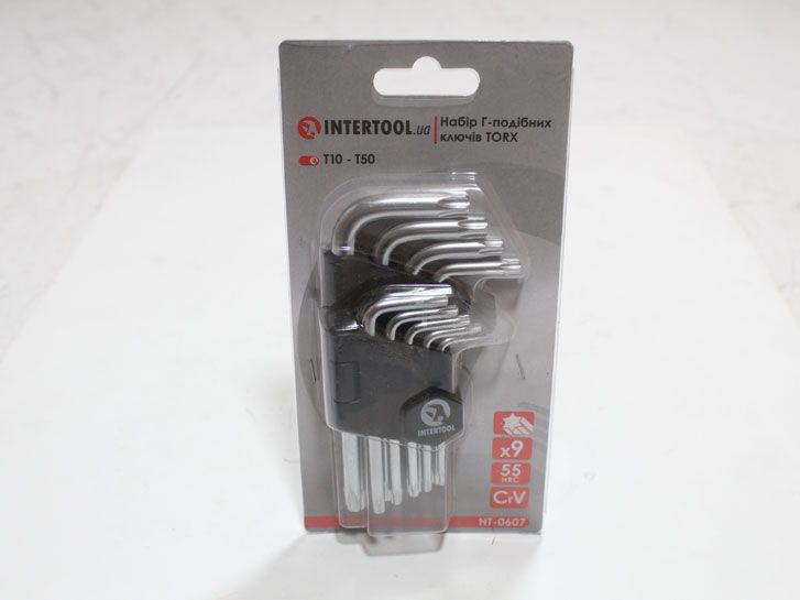 Шестигранники L-образные Torx Т10-Т50мм (9 шт)
