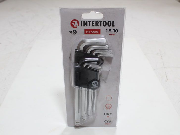 Шестигранники L-образные 1,5-10мм (9 шт) с шаровым окончанием удлиненные