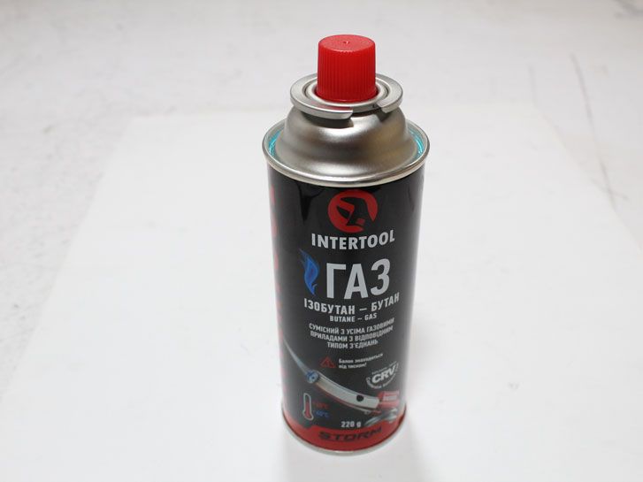 Газовый баллон цанговый 220г для горелки +45/-40°С