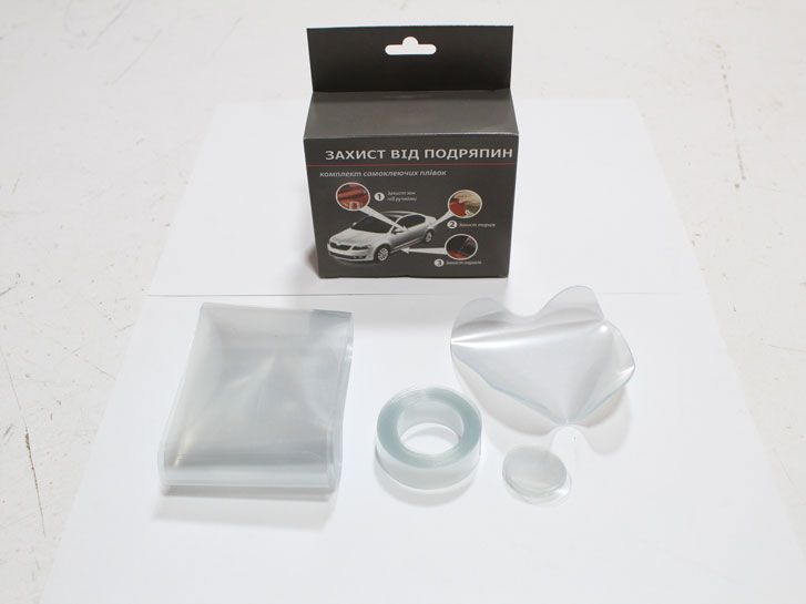 Пленка защитная на машину (под ручки с вырезом (4+1шт),пороги (2+2шт), торцы дверей (4 шт), под отбойники (10 шт) фото 2