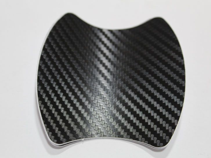 Пленка защитная от царапин под ручку двери (универсальная №2) 4+1шт черный карбон фото 4