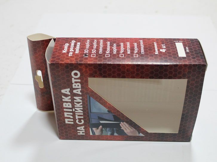 Пленка на стойки авто 3D карбон черный комплект 4шт фото 3