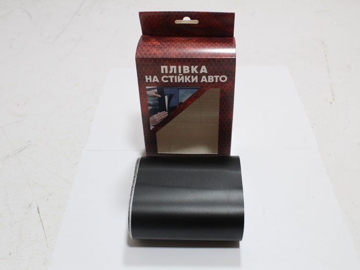 Пленка на стойки авто черный матовый комплект 4шт фото 2