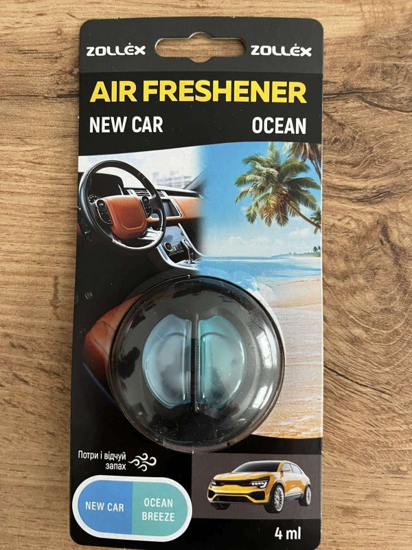 Освежитель воздуха 4мл New car/Ocean 17024 Zollex
