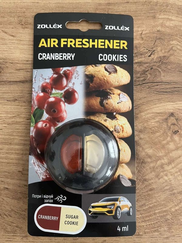 Освежитель воздуха 4мл Cranberry/Shugar cookies 17028 Zollex