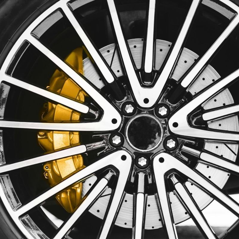 Краска для суппортов, барабанов 400 мл золотой температуростойкая Caliper L346ZL K2 фото 2