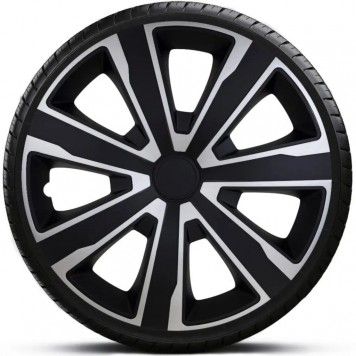 Колпаки автомобильные (4шт.) R14 Tenzo Silver&Black