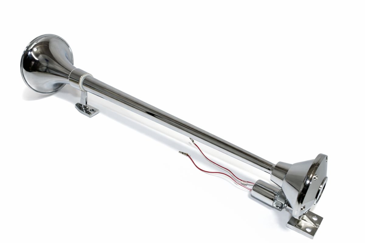 Автомобильный сигнал (1 дудка) 24V 640 мм метал круглый