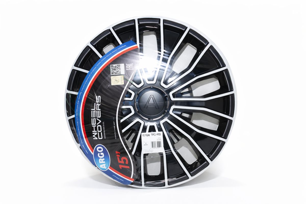 Автомобильные Колпаки (4шт) 15 Voltec Pro White&Black Argo
